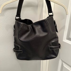Michael Kors black leather handbag